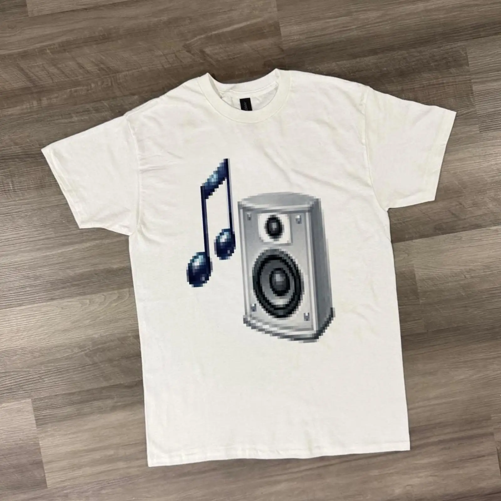 Audio Music Notes - Футболка Y2K в стиле ретро с