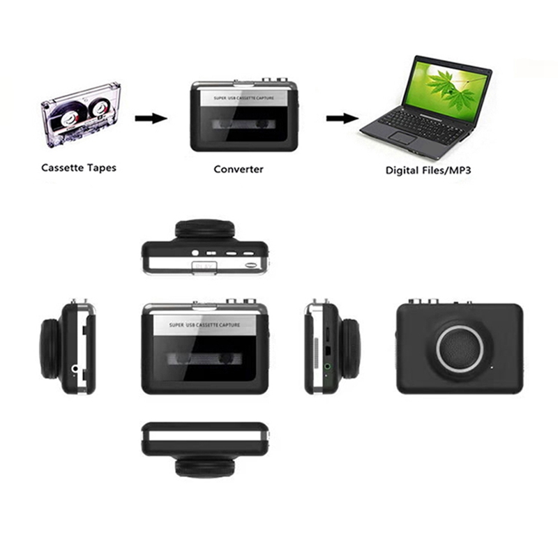 Audio Music Converter To Mp3 - Портативный стерео USB-кассетный плеер, кассетный магнит