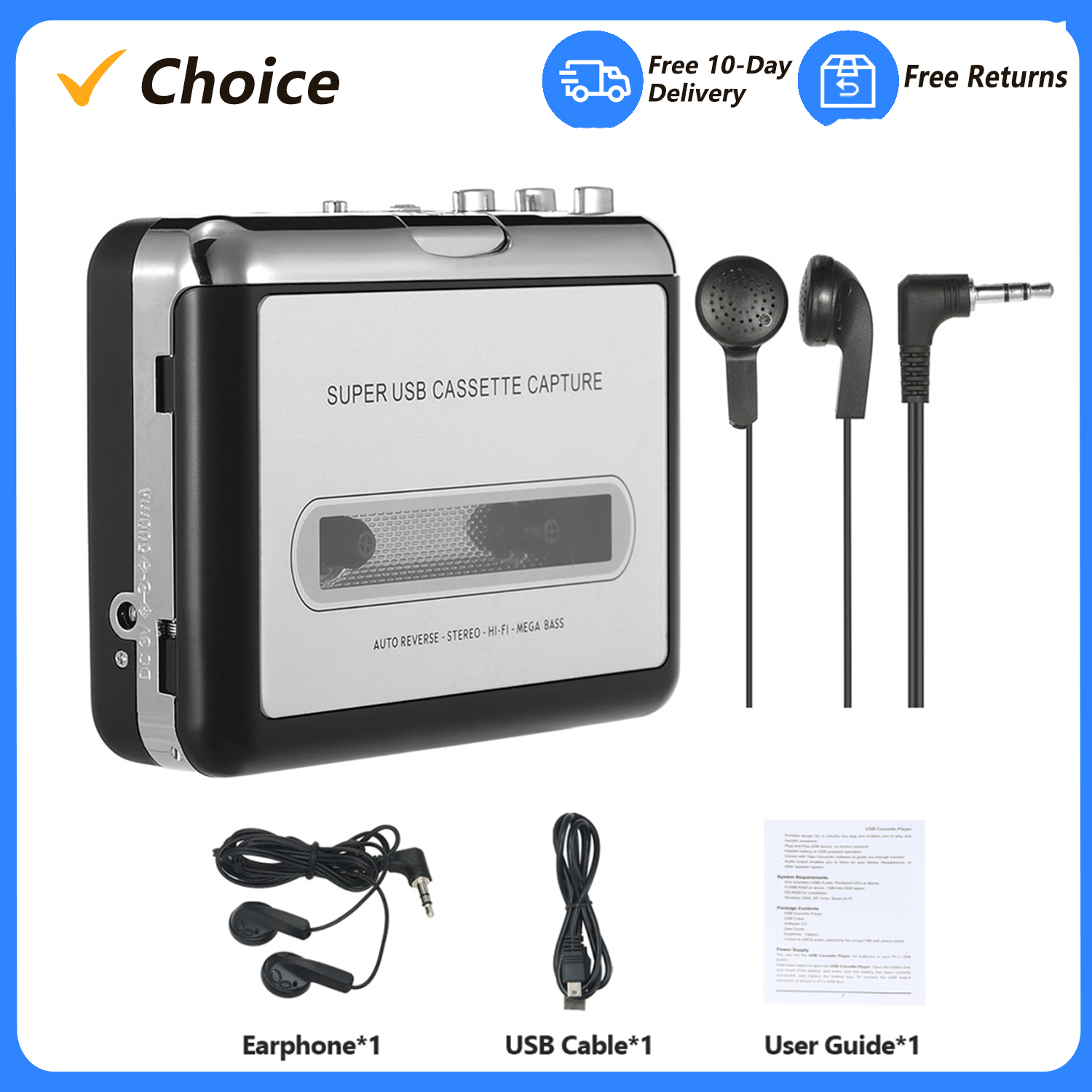 Audio Music Converter To Mp3 - USB-преобразователь для кассеты с передачей данных