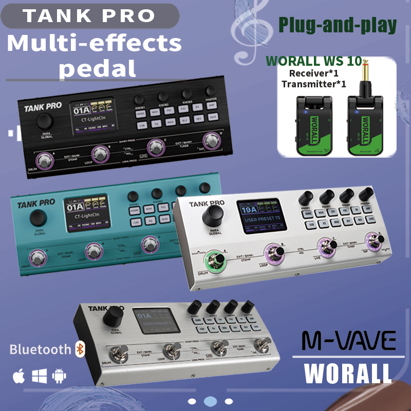 Looper Pedal Guitar - Многофункциональный процессор эффектов M VAVE TANK