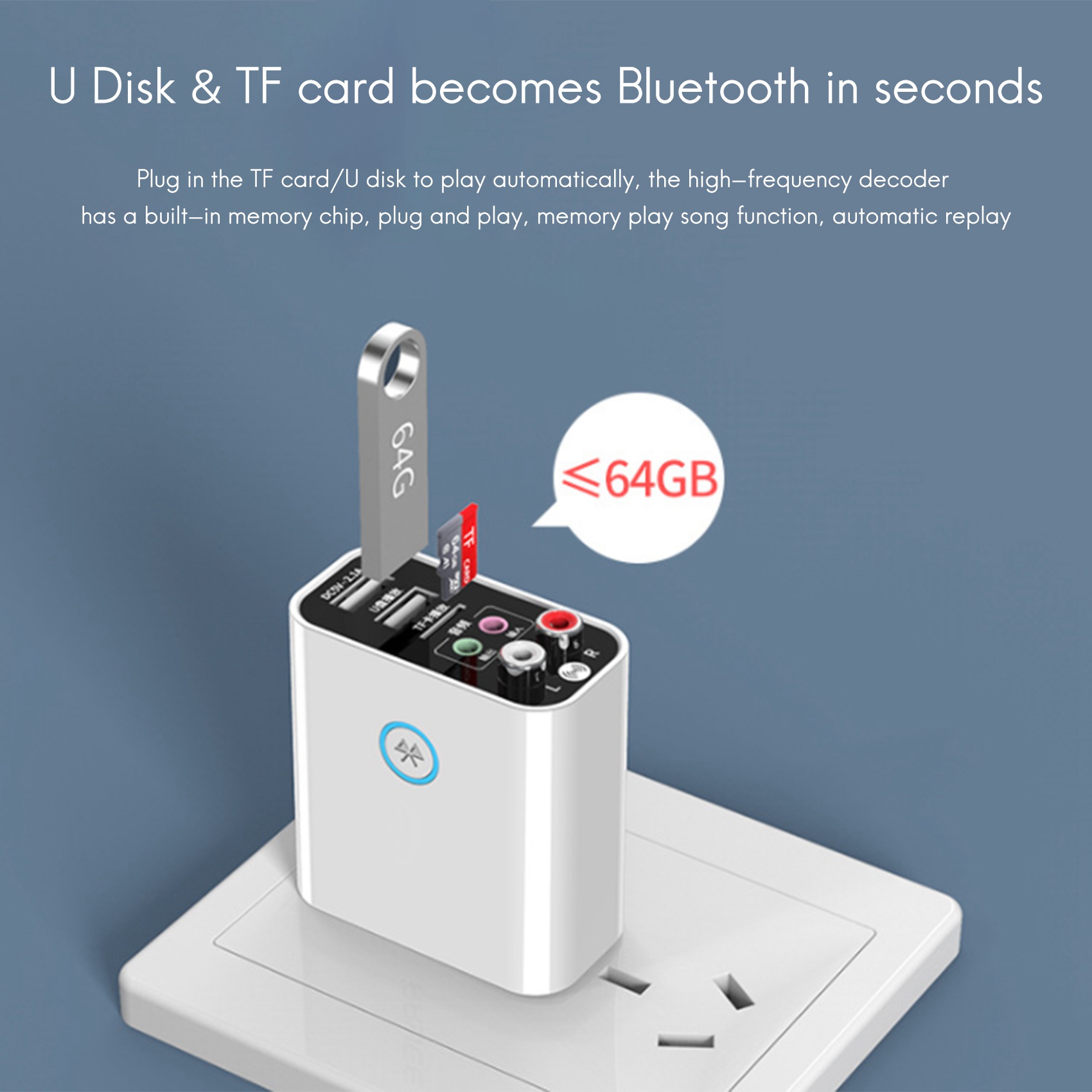 Audio Music Mp3 Free - Необычный Bluetooth FM-передатчик для автомобиля, 5,0