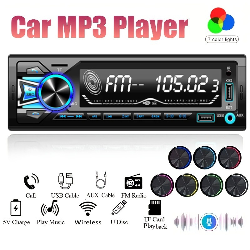 Audio Music Mp3 Free - Автомобильное FM-радио 1DIN, цифровой аудиоплеер, MP3-плеер,