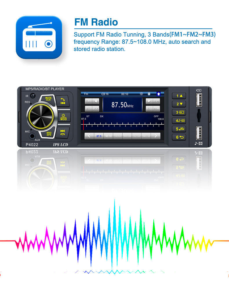 Автомагнитола 1 Din P4022, 3,8 – обзор и цена Audio Music Mp3 Free