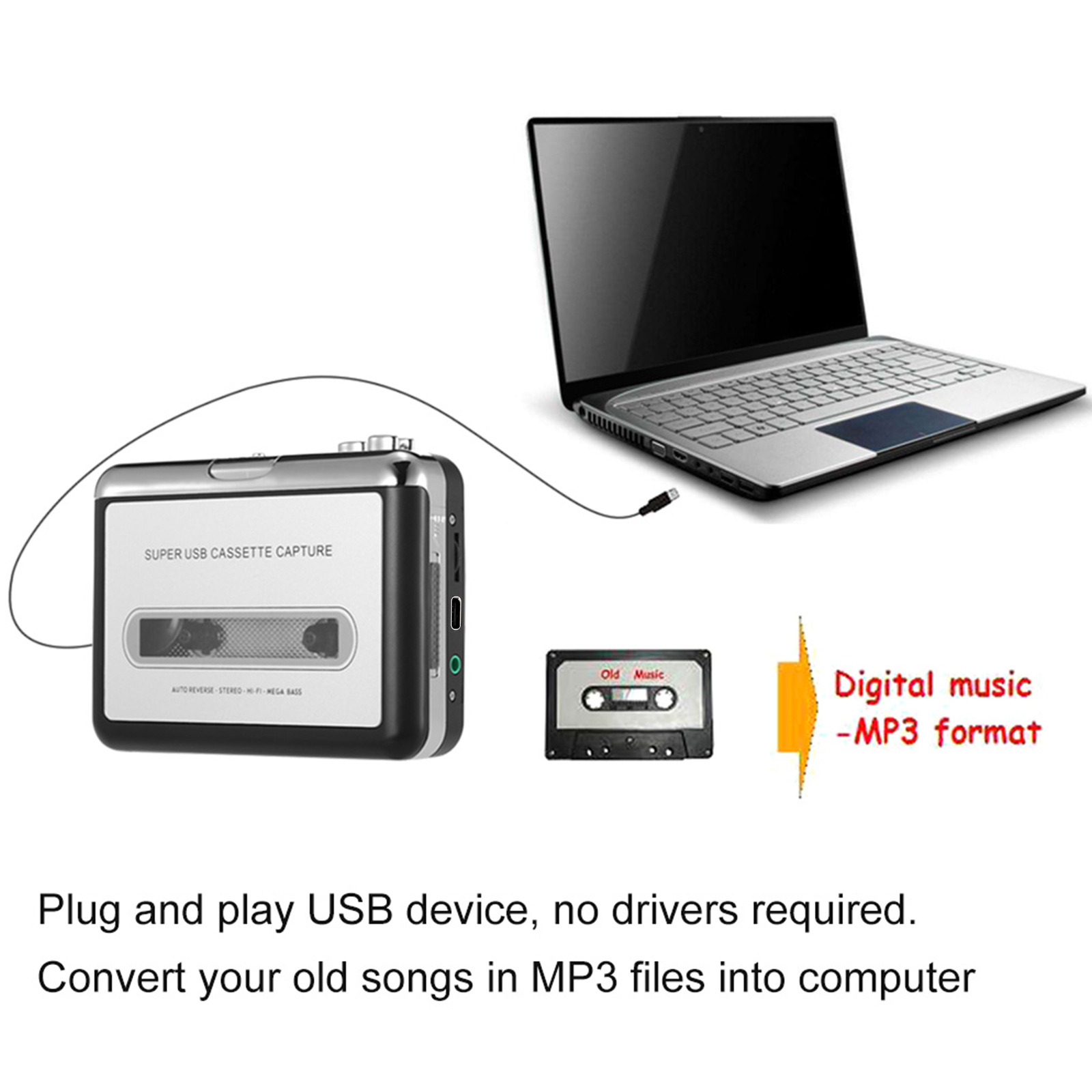 USB-преобразователь для кассет – обзор и цена Audio Music Converter To Mp3